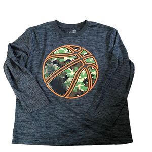 Boys Camo Basketball Tek Gear Athletic Long Sleeve Tshirt NWOT